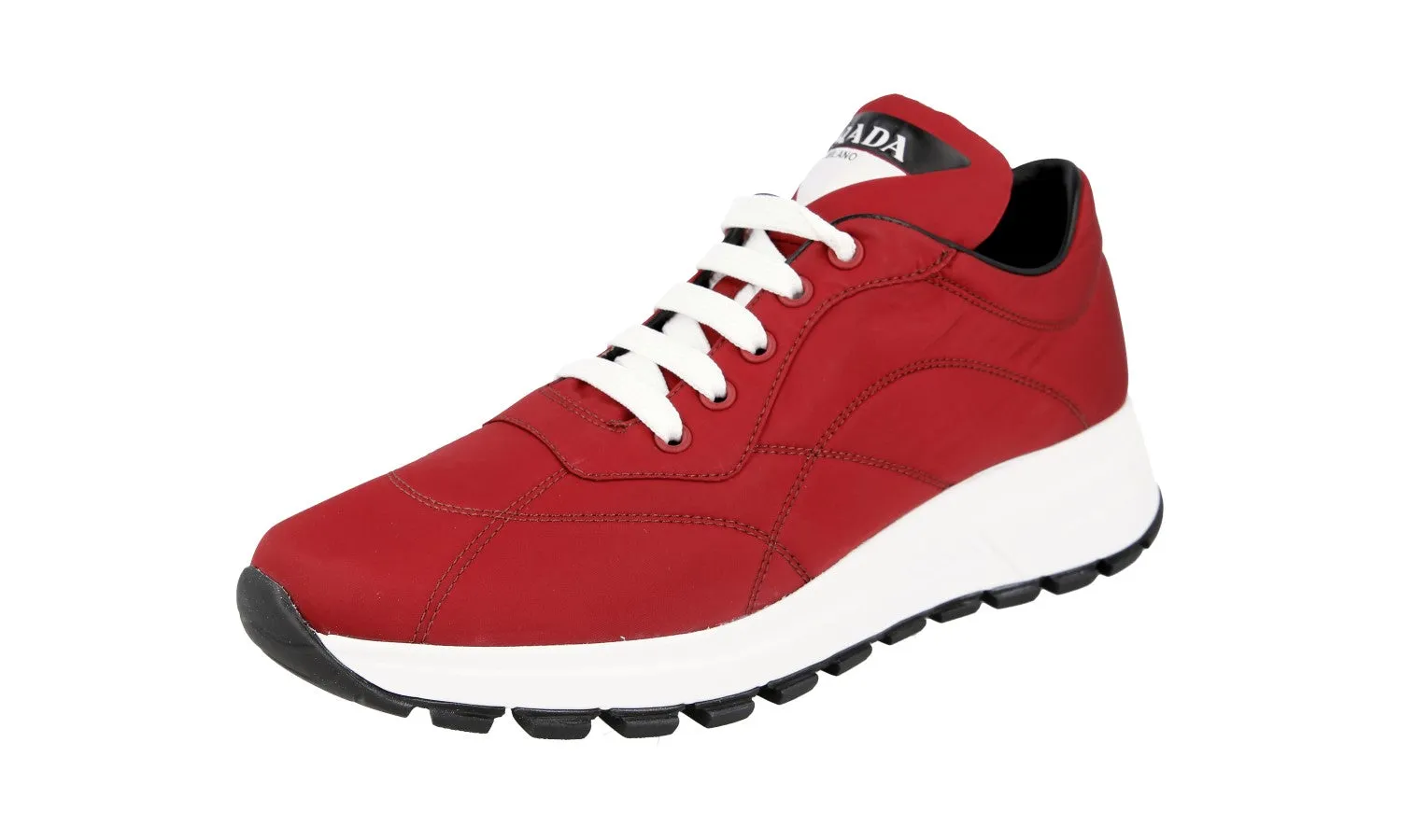 Ankle Hugging Collar Secure Lace System Prada Women's Red Prax01 Sneaker 1E245L