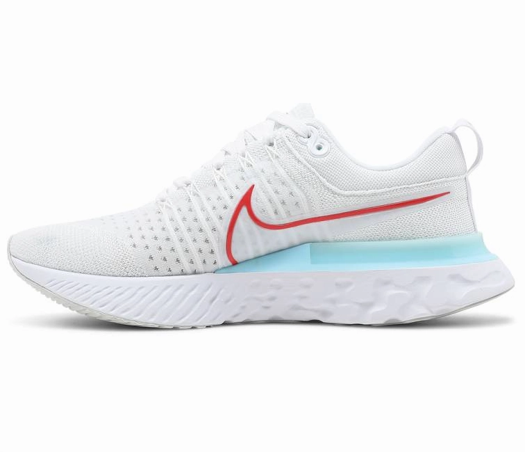 Men's Nike React Infinity Run FK 2 (White/Chile Red) running shoes for men in their 50s plyometric - training shoes