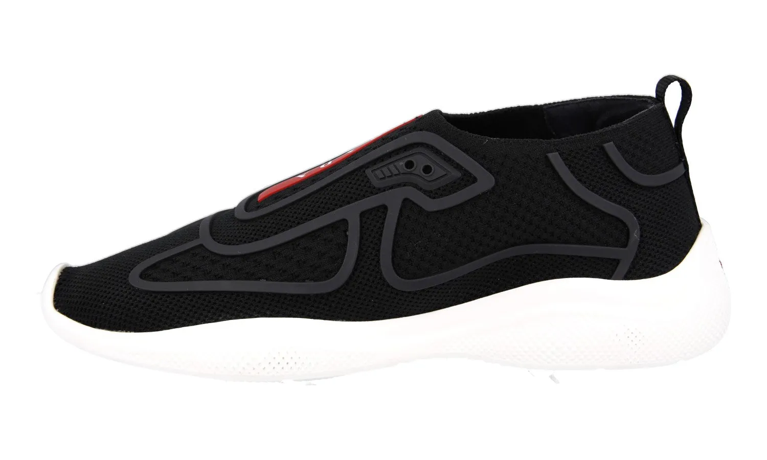 Prada Women's Black Americas Cup Sneaker 3S6421 Reliable Traction Travel Style