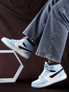 running - achievement running on a clay track shoes Bacca Bucci Femme High-Top Harmony Sneakers??Elegant Pastel Blue and Pink Women's Lace-Ups