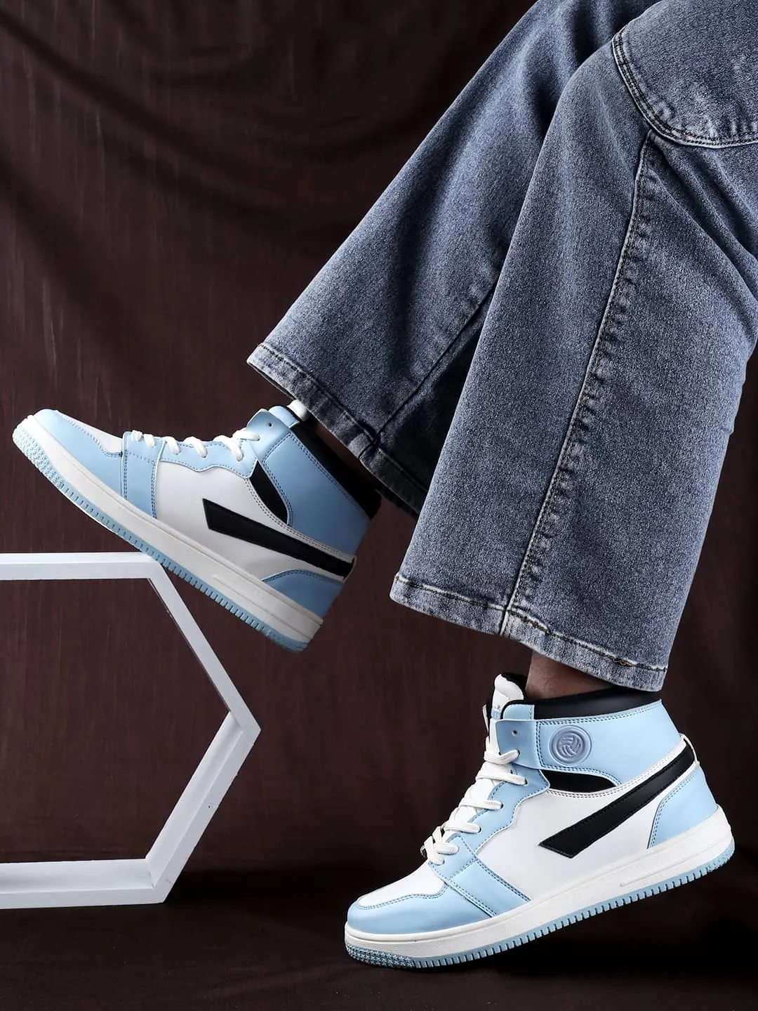 running - achievement running on a clay track shoes Bacca Bucci Femme High-Top Harmony Sneakers??Elegant Pastel Blue and Pink Women's Lace-Ups