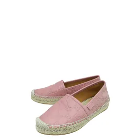 Gucci Dusty Pink Guccissima Espadrille Flats 36 Shock absorption