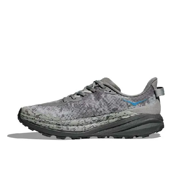 Mens Hoka Speedgoat 6 in Galactic Grey / Hoka Blue Casual Elegance No Stitching