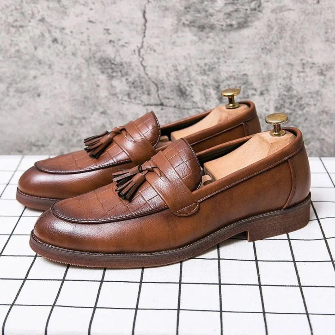 Versatile Shoes Smooth Steps Alaric Leather Tassel Loafers