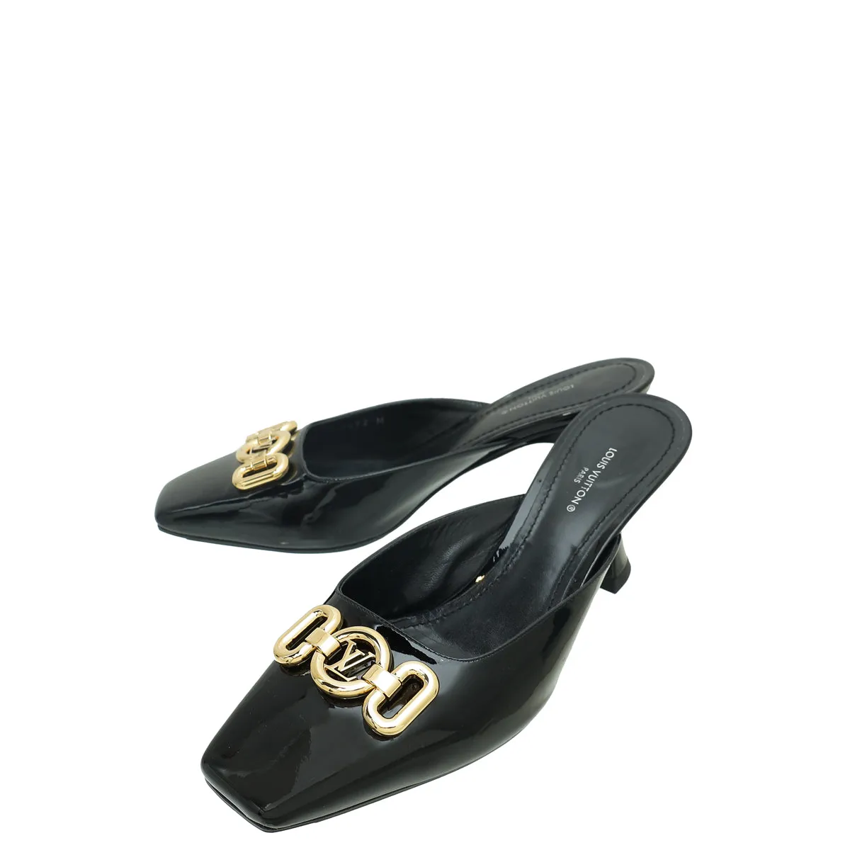 Louis Vuitton Black Rotary Mule 37 Low Top