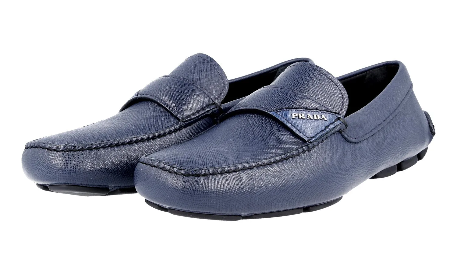 Walk Light Prada Men's Blue Saffiano Leather Loafers 2DD125