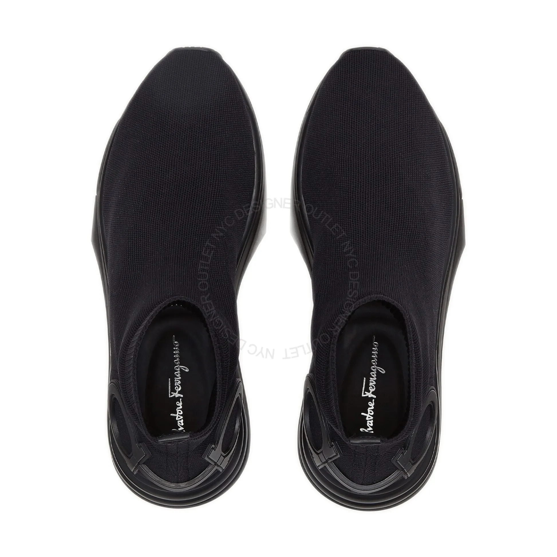 running in an urban area shoes vertical - design shoes Ferragamo Gardena Sock Sneakers