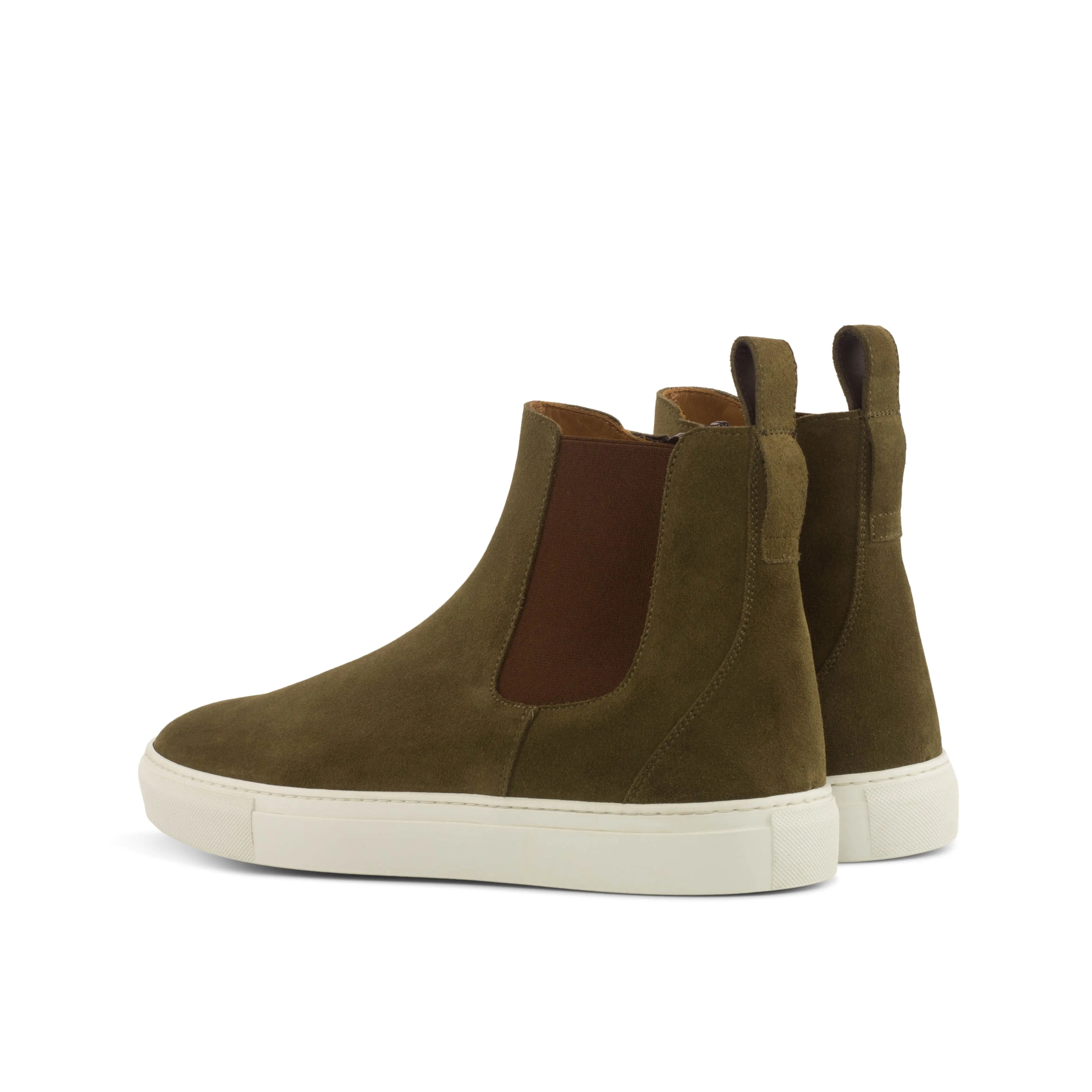 traction - grip shoes Khaki Suede Chelsea Sneaker Boots