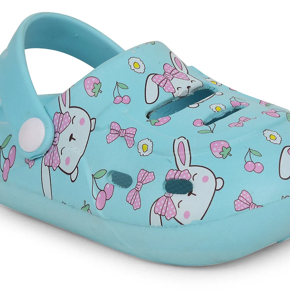 poolside style Lucy & Luke Blue Casual Clogs For Kids SANDWALK By Liberty