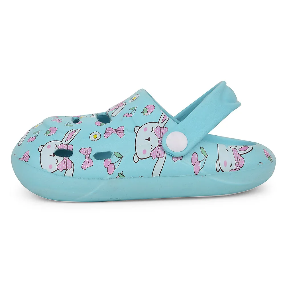 Lucy & Luke Blue Casual Clogs For Kids SANDWALK By Liberty High Heel