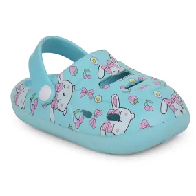 Lucy & Luke Blue Casual Clogs For Kids SANDWALK By Liberty LeatherUpper