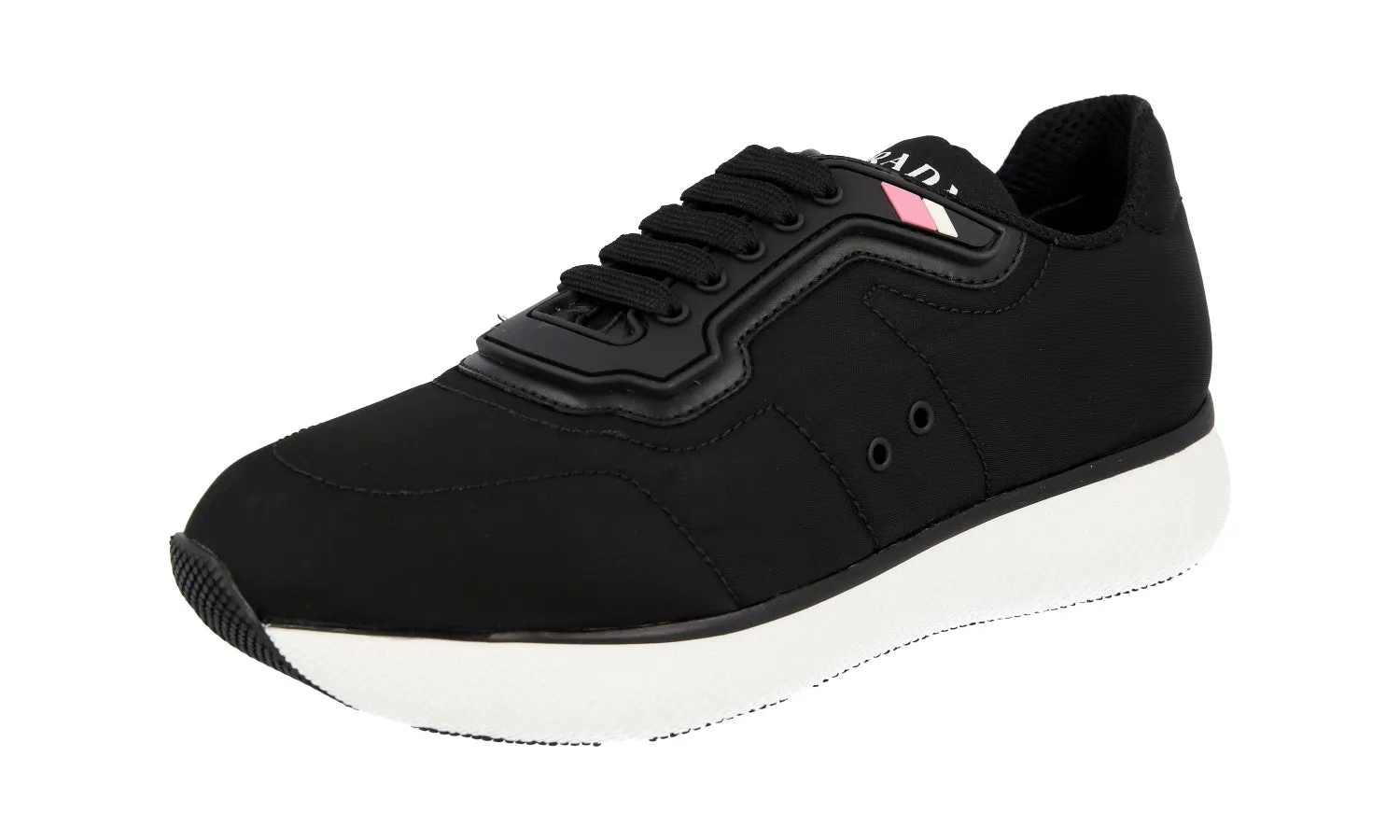 Ankle friendly Prada Women's Black Sneaker 1E945L