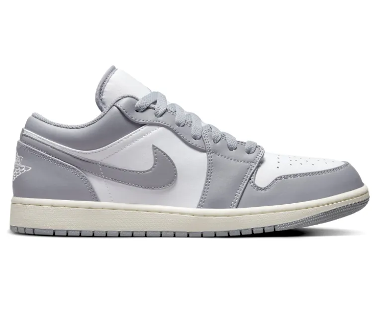 High Flexibility wide toe - box Men's Nike Air Jordan 1 Low (Vintage Grey)
