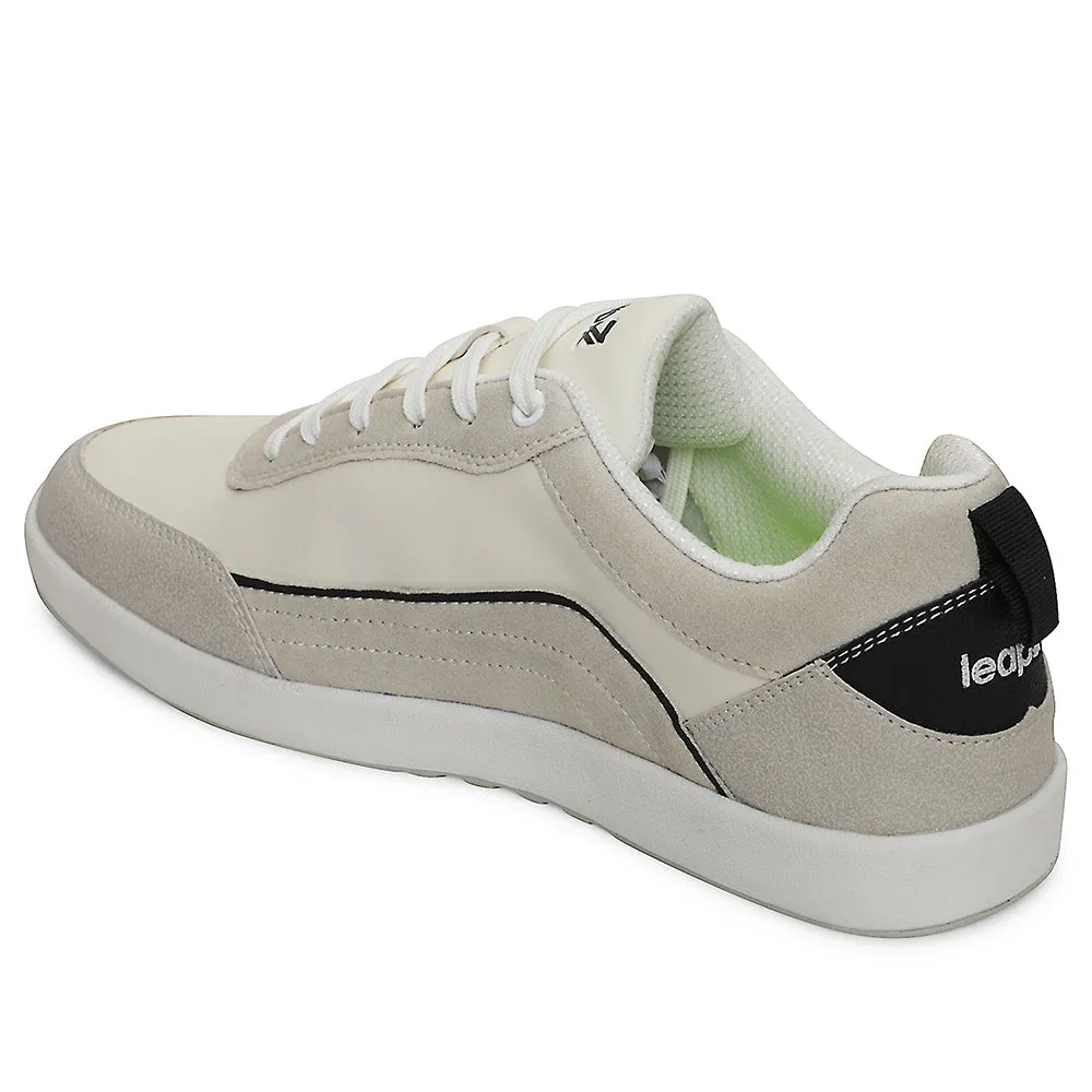 Leap7x White Casual Lacing Sneakers For Men CLASTO-2E By Liberty Muddy - trail running