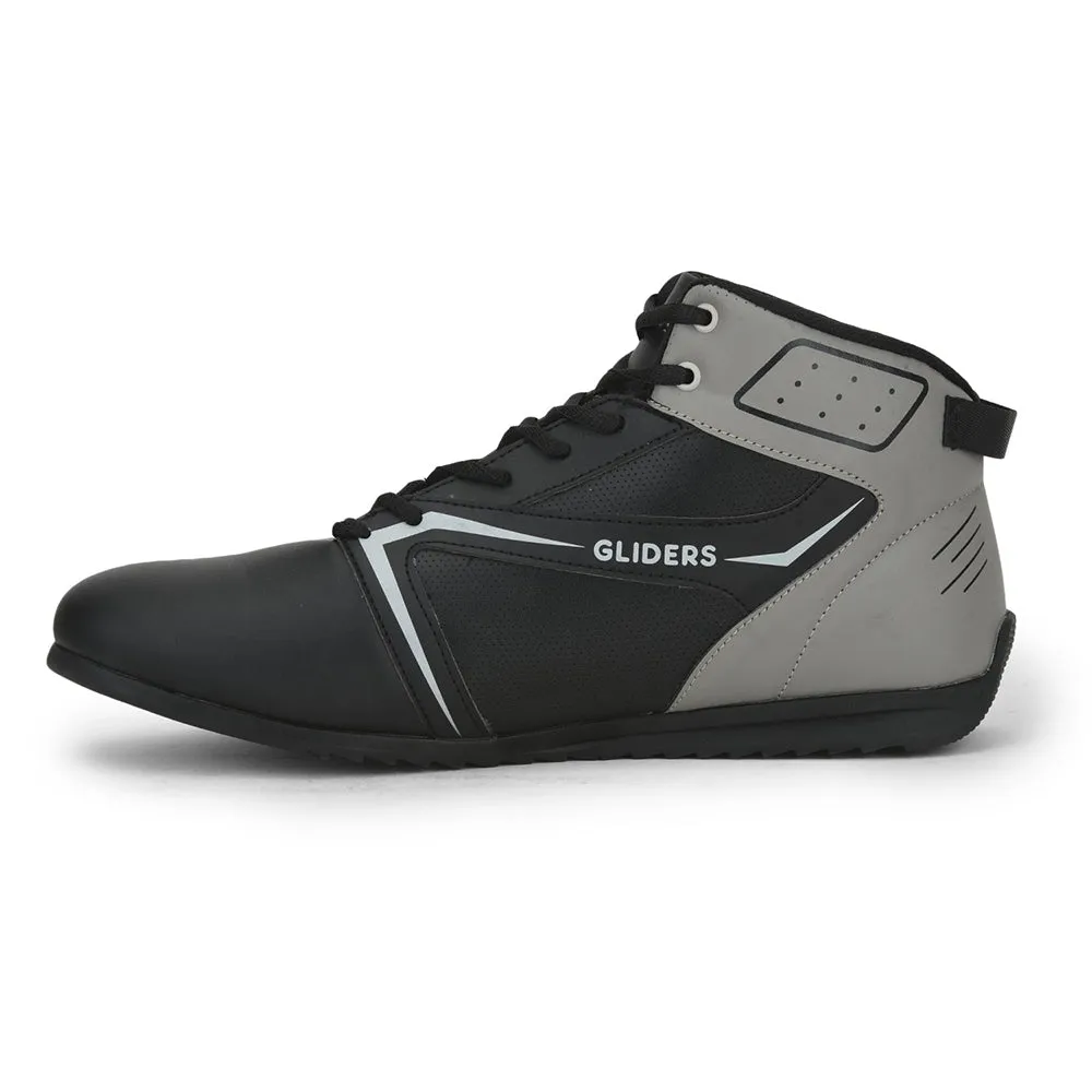 Gliders Casual Black Lacing Sneakers For Men RIDER-E By Liberty Outdoor Sports