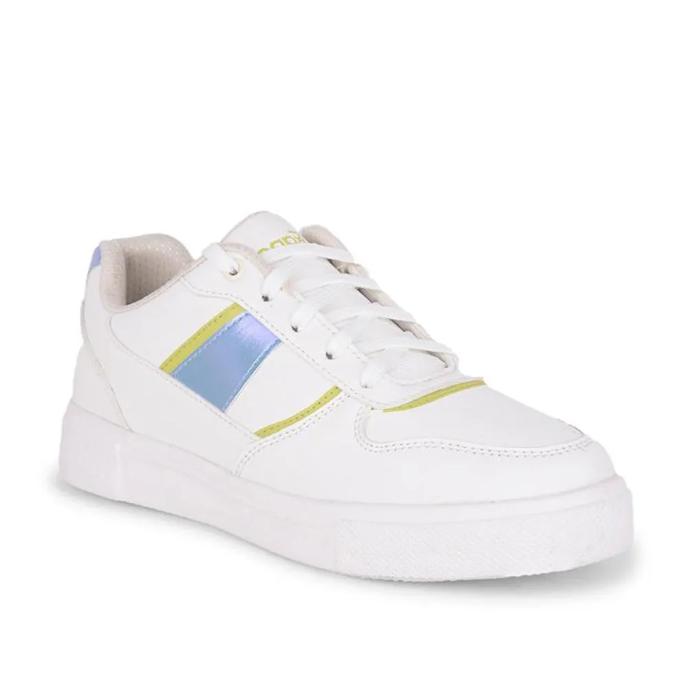 Sport Utility Flat Outsole Leap7x Lacing White Casual Sneakers For Women FEMINA-2 By Liberty