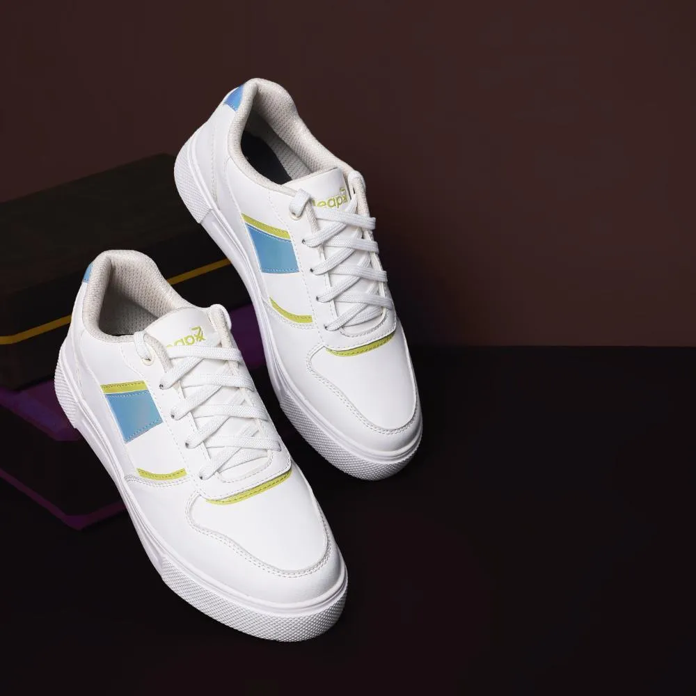 Leap7x Lacing White Casual Sneakers For Women FEMINA-2 By Liberty Motion Style