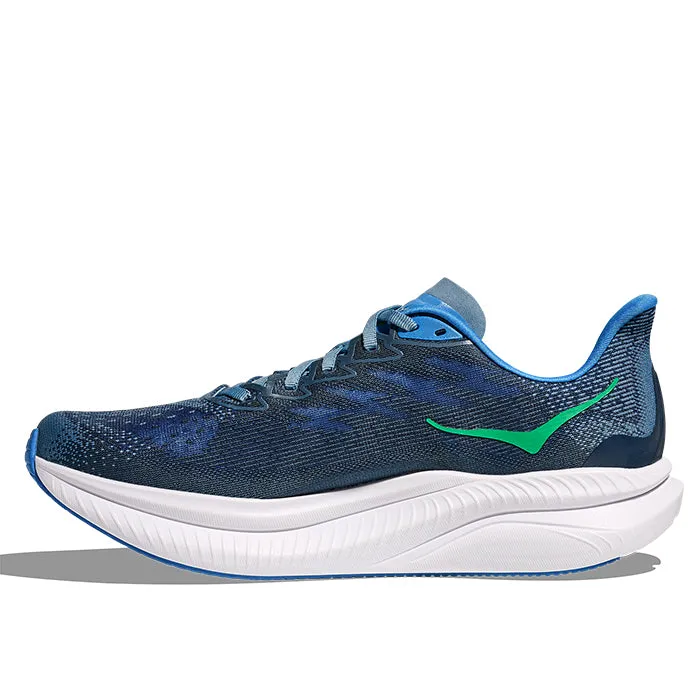 indoor shoes Airflow System Mens Hoka Mach 6 Wide in Downpour/Thunder Cloud