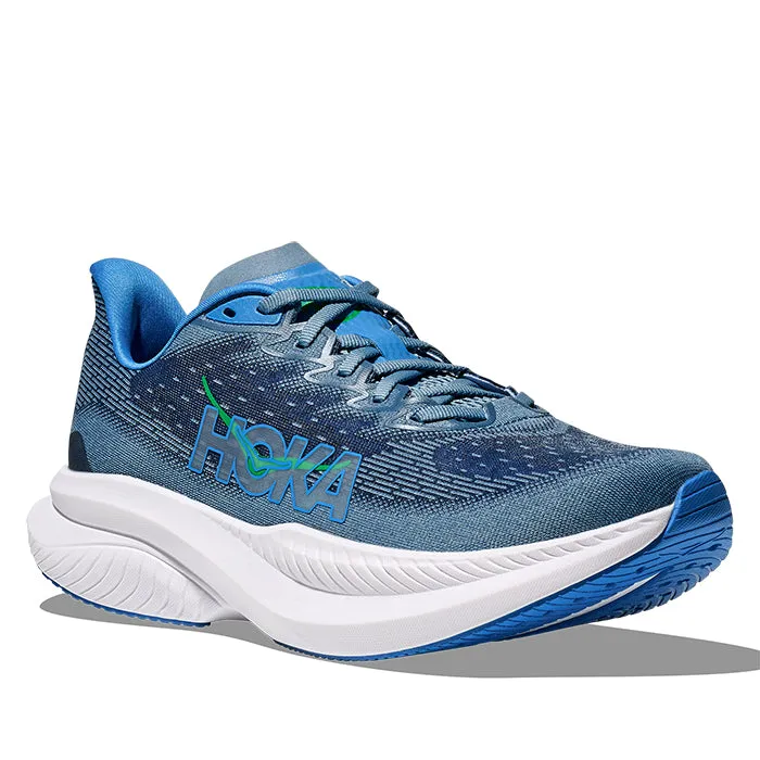 Neutral Support Frame Slip   Resistant Mens Hoka Mach 6 Wide in Downpour/Thunder Cloud