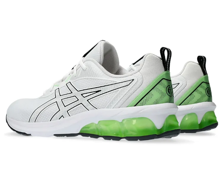 reflective running shoes sweat - wicking running shoes Asics Gel Quantum 90 4 (White/Bright Lime)