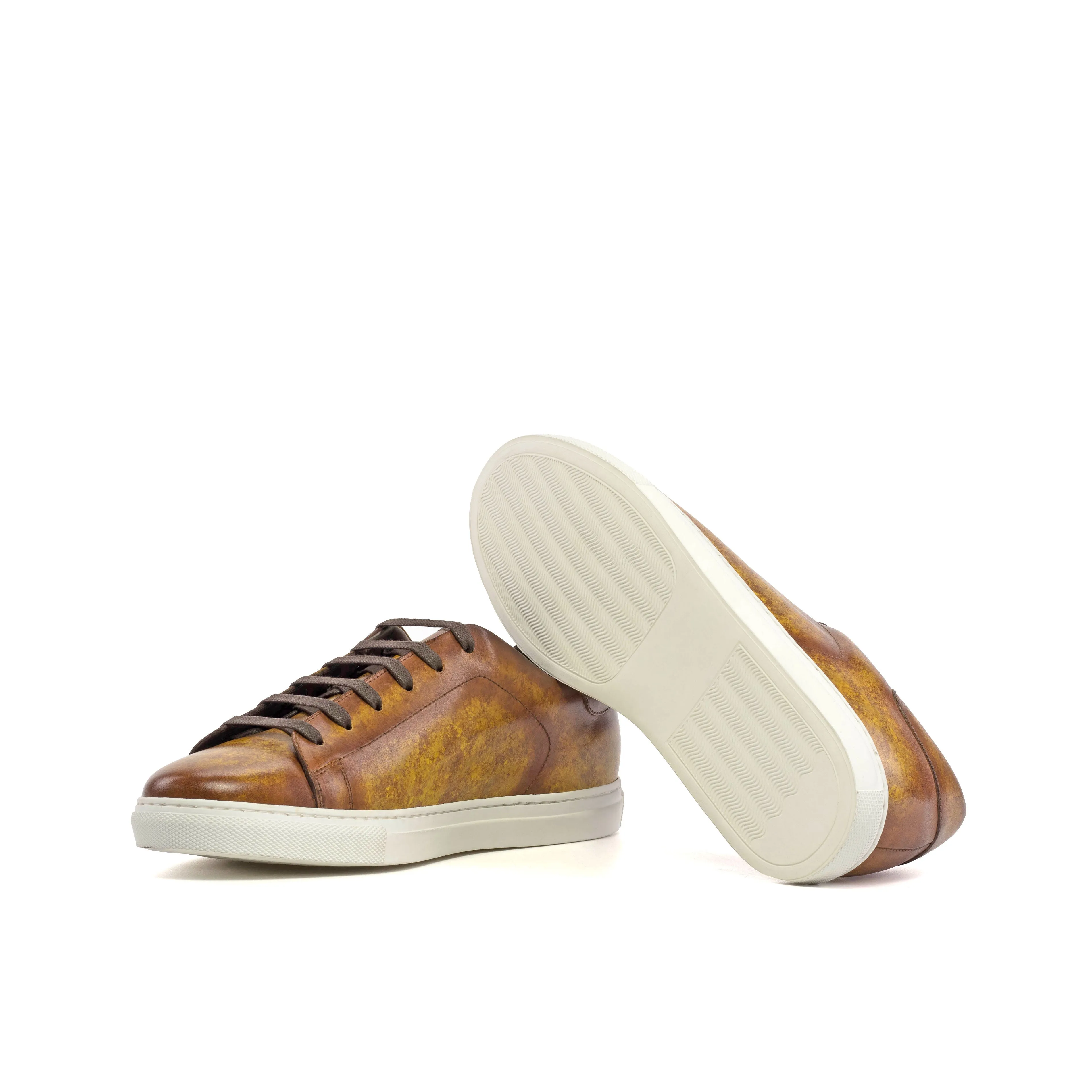 Fit Light Enhanced Durability Cognac Patina Leather Trainers