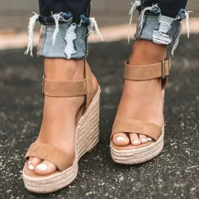 Dynamic Lift Aubrey Open-Toe Wedge Espadrilles