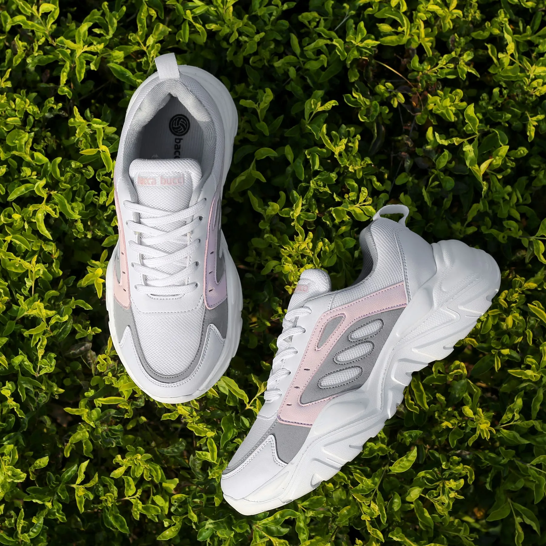 running in a mesa area shoes Bacca Bucci EMMA Low-top Platform Fashion Sneakers For Women | StreetWear Chunky Sneakers