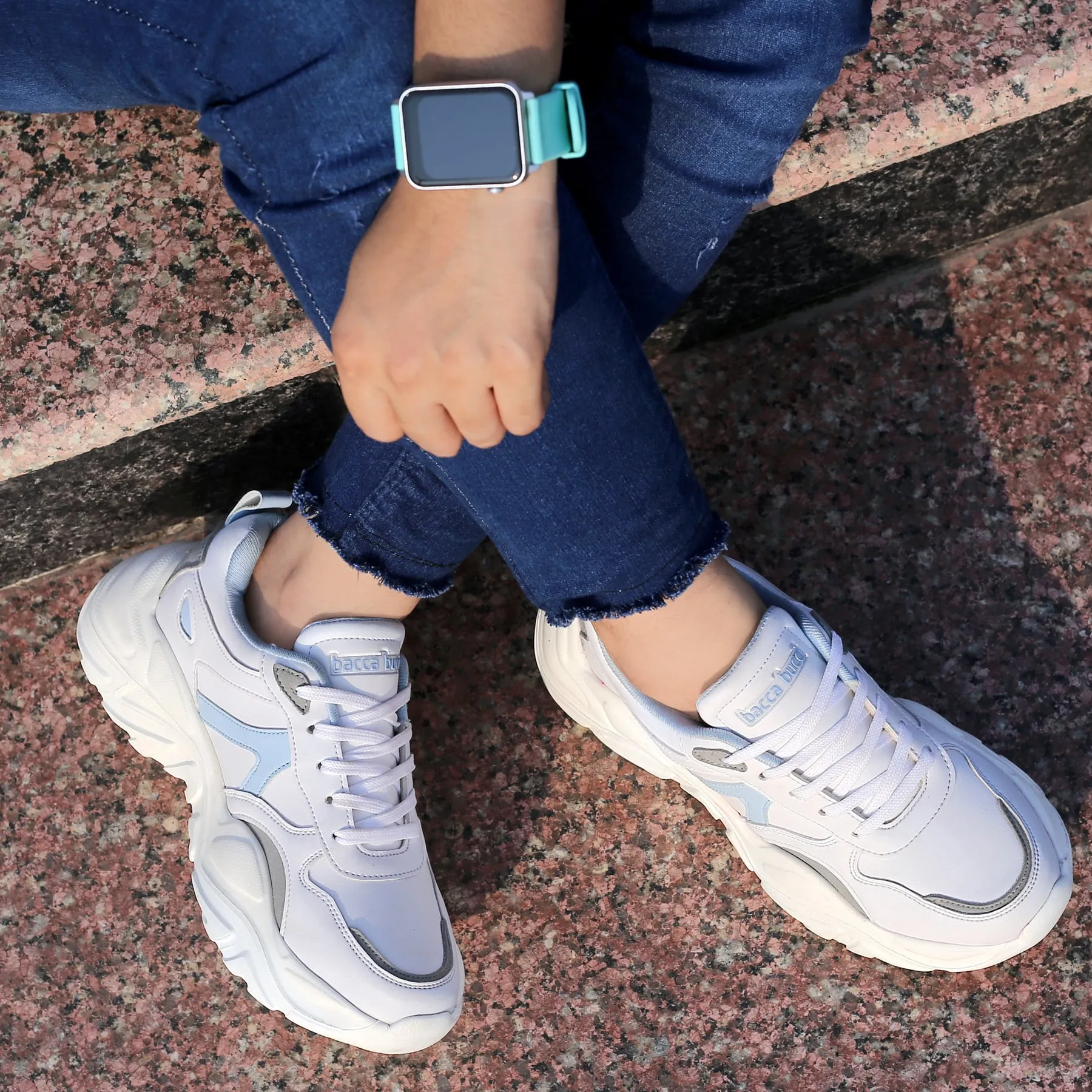 Bacca Bucci HARPER Low-top Platform Chunky Fashion Sneakers For Women neoprene - upper shoes