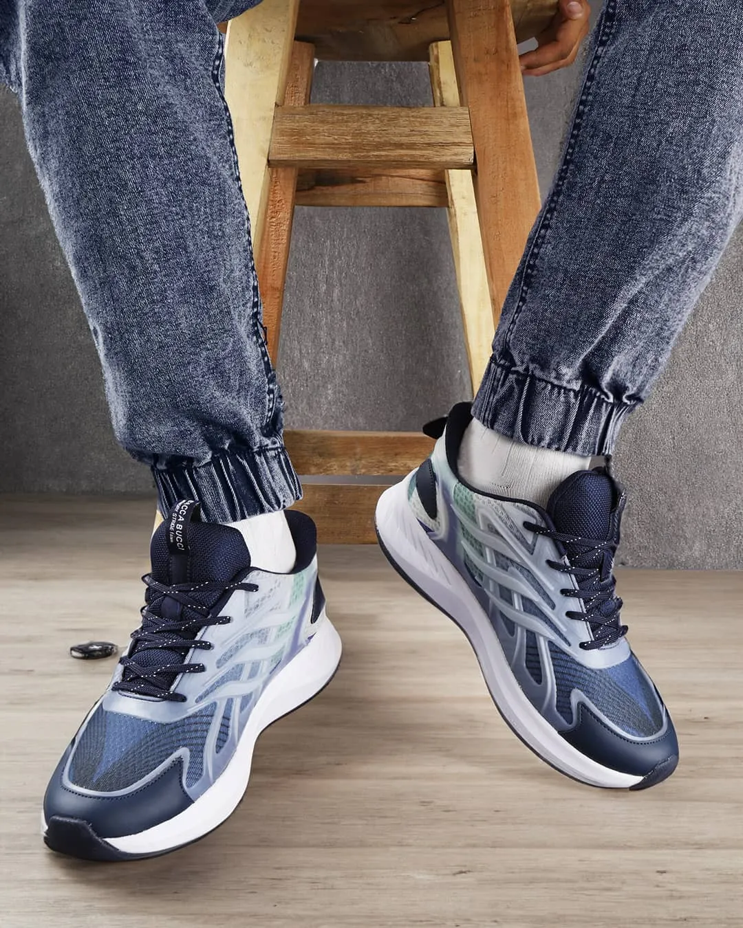 Bacca Bucci HELIX Men's Low-Top Casual Athleisure Shoes Comfort Grip SyntheticLeather