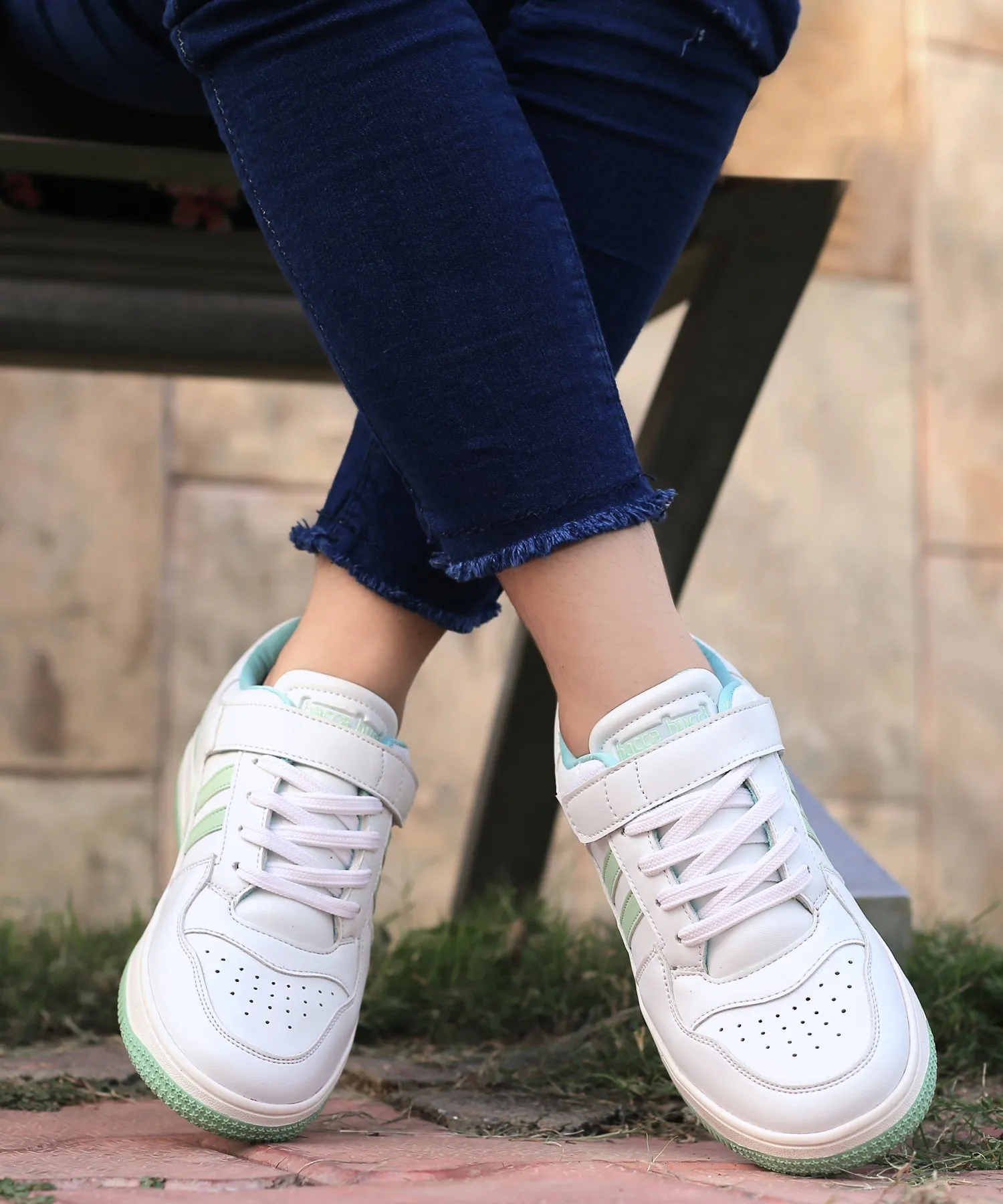 Bacca Bucci PHOENIX Low-Top Fashion Women's Sneakers with Hook & Loop Closure abstract - design shoes All Day Wear