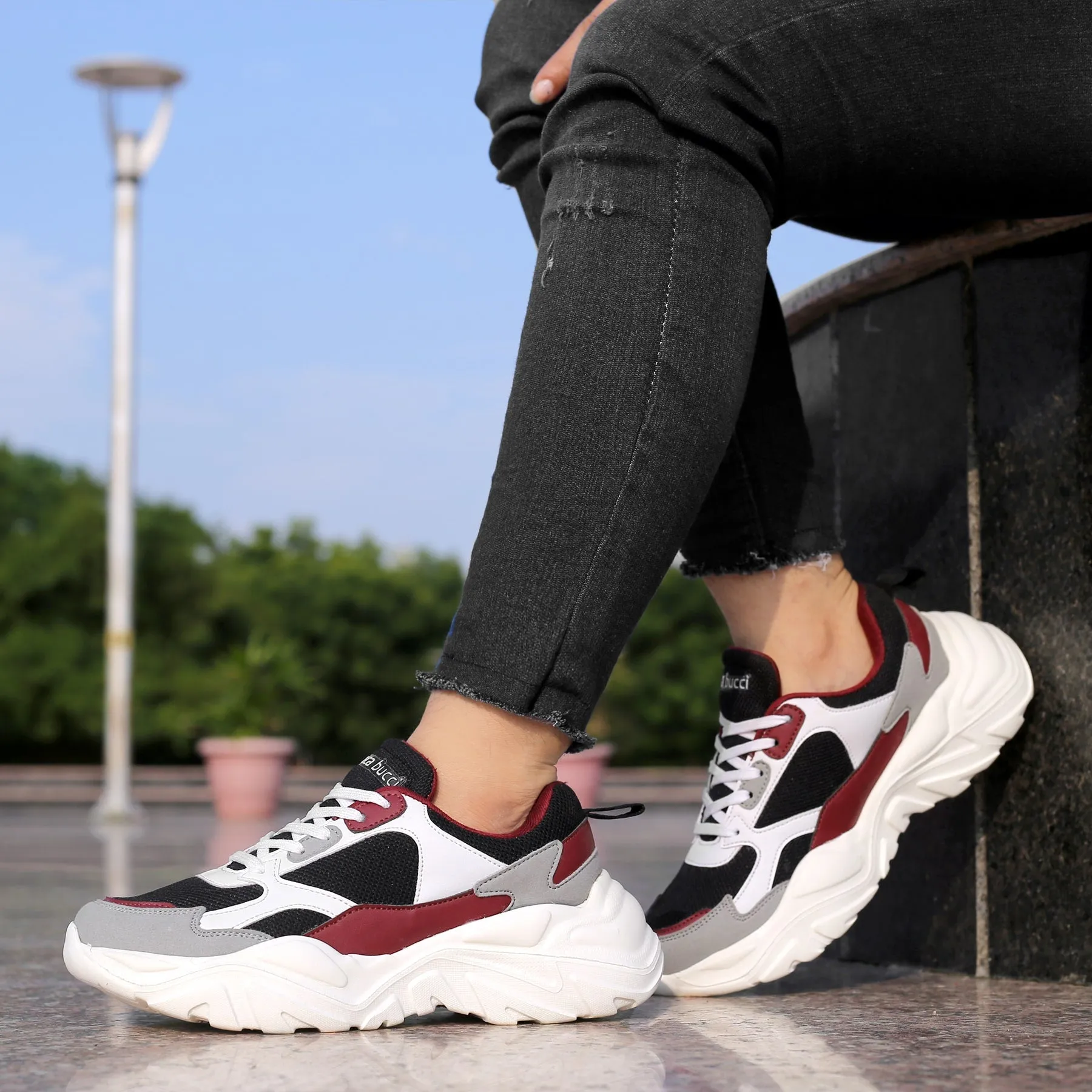 socially - responsible Bacca Bucci SPARK Low-top Platform ColorBlock Fashion Sneakers For Women | StreetWear Chunky Sneakers