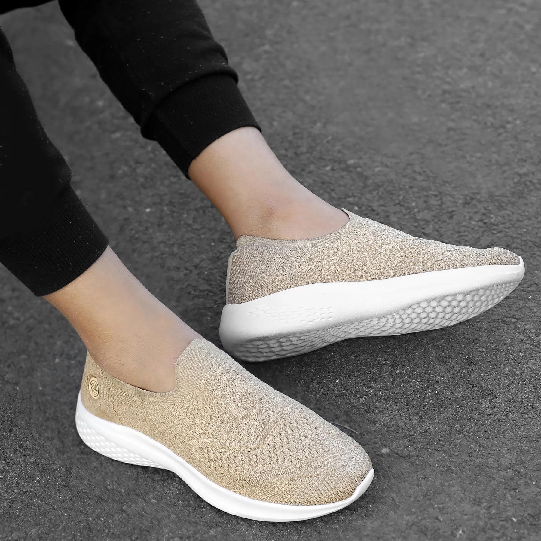 social interaction cross - country - specific shoes Bacca Bucci Women's WALKER Slip-On Walking Breathable Mesh Sports Shoes Sneakers