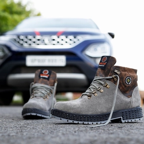 Bacca Bucci Men's URBAN Suede Leather Boots | Tactical Leather Boots for Motorcycle & Military Cold Ready Elastic Collar