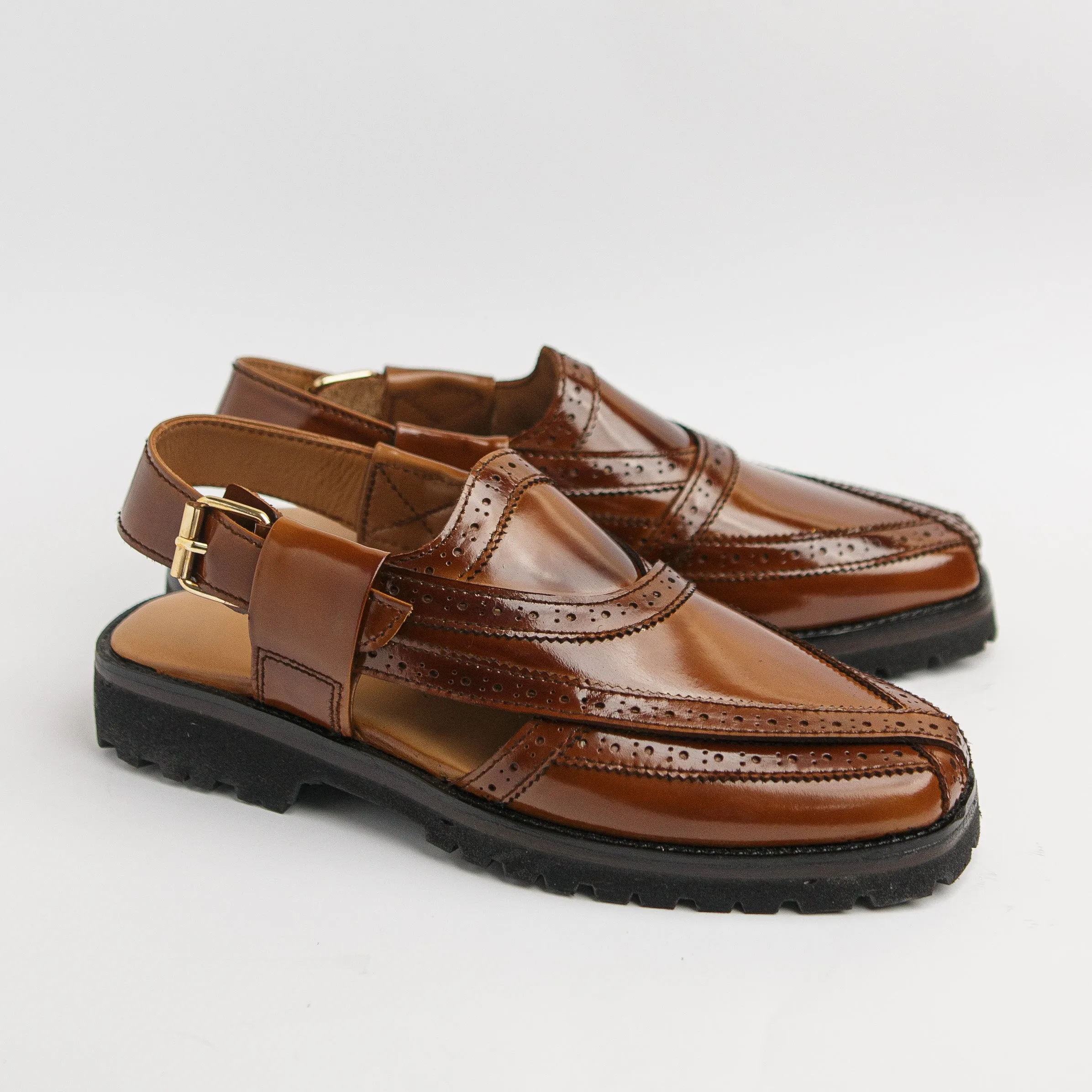 Badshah - Dark Tan Tailored Silhouette Fashion Focused Leather Fit