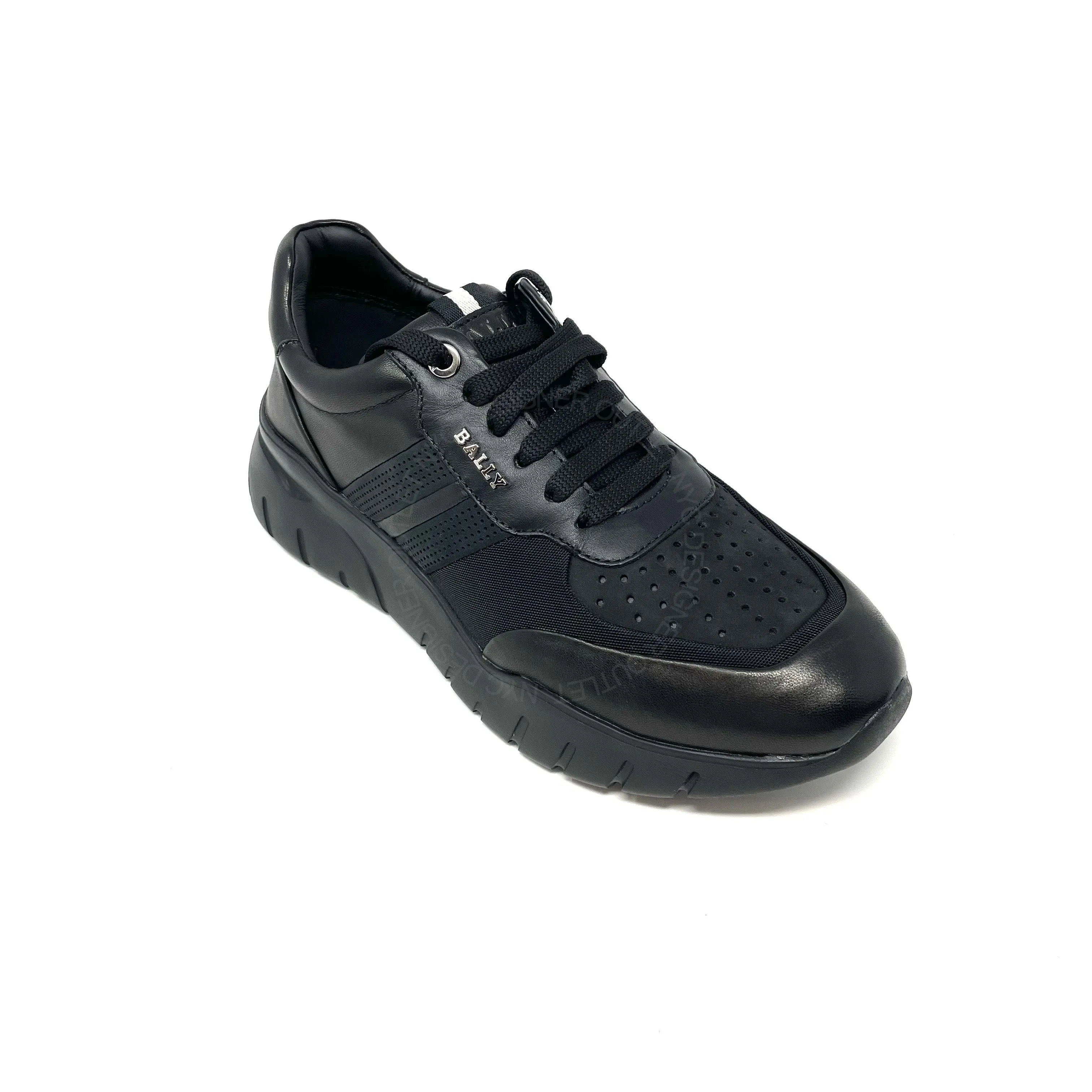 Bally Mens Leather Sneaker green running shoes casual joggers