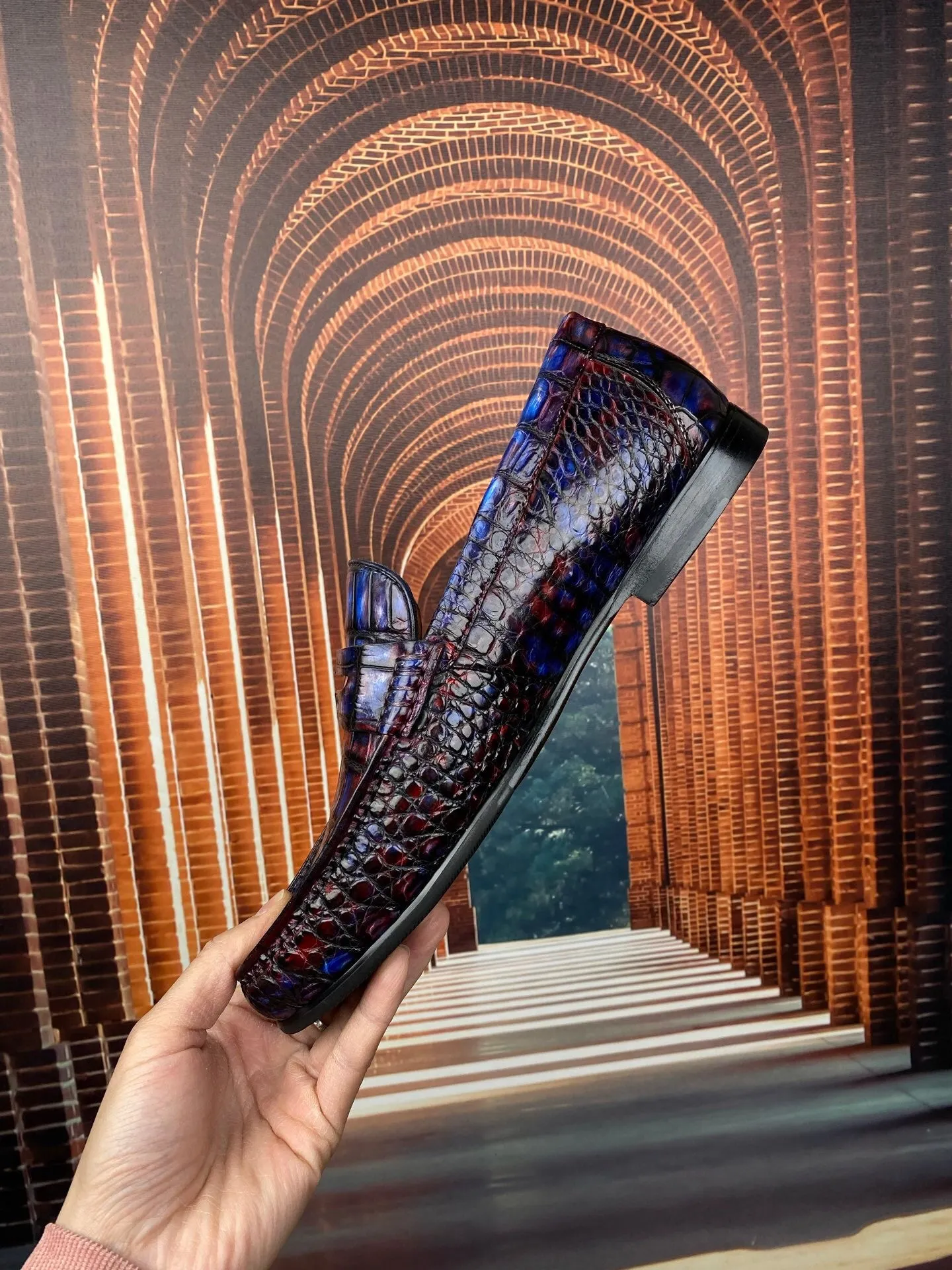 Crocodile Shoes Vintage Multi Timeless Driving Shoes in Genuine Crocodile Skin  Leather Classic Footwear Soft Leather