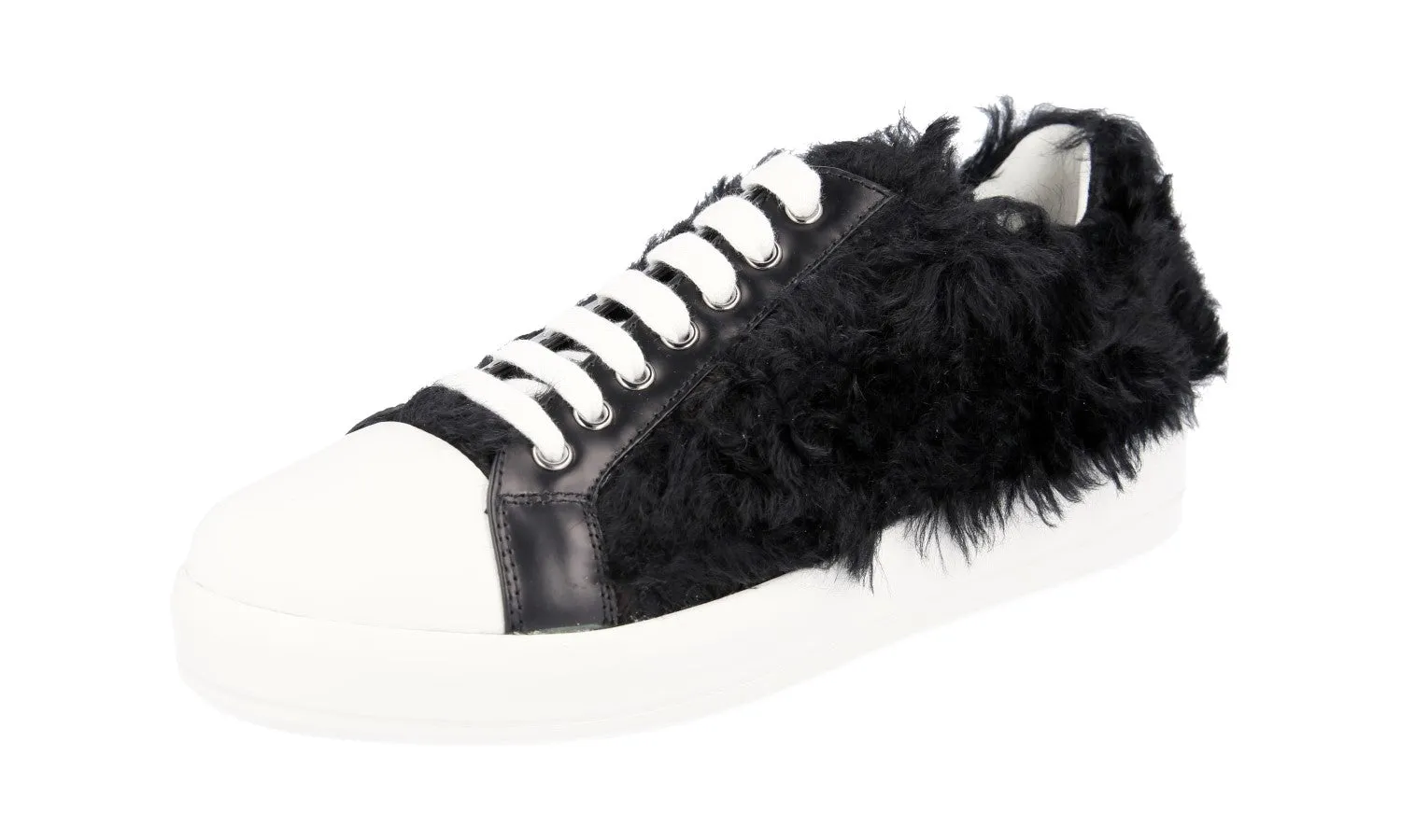 Prada Women's Black Leather Sneaker 3E6299 carbon fiber plate Quick Adaptation