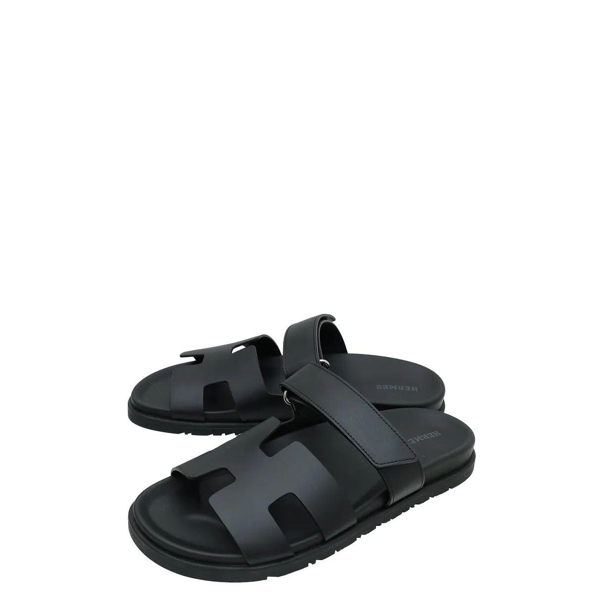 Top quality Hermes Noir Chypre Sandal 42.5 Hiking Satin Glow