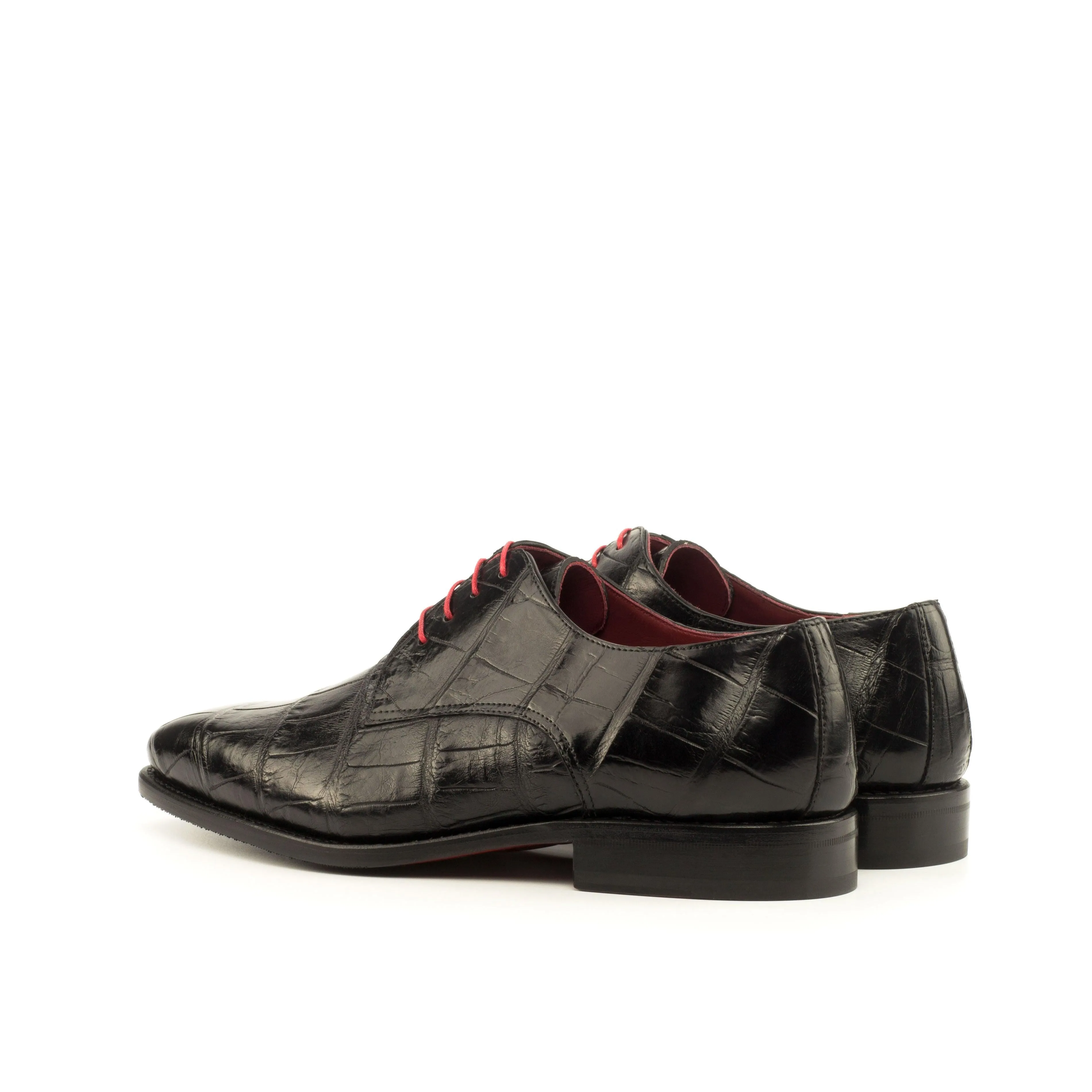 Black Alligator Derby Shoes Neat Look Daily Essential