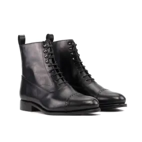 Guest Style Black Box Calf Leather Balmoral Boot