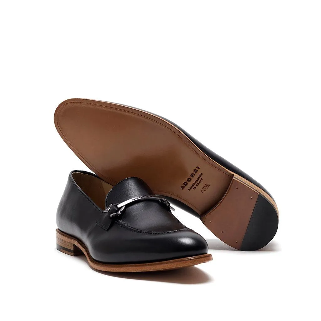 Black Calf Horsebit Loafer Refined Comfort