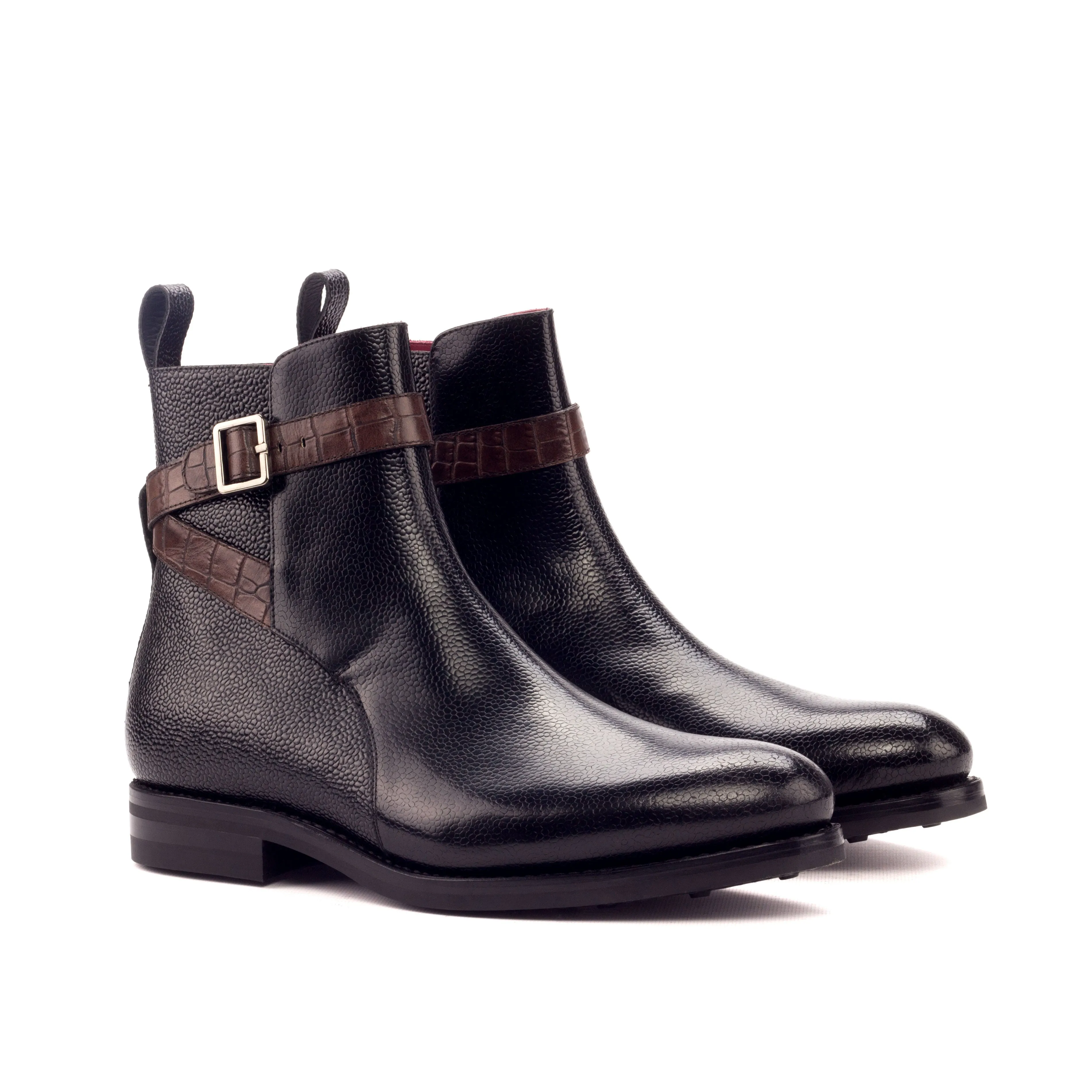 Wind Safe Basic Fit Black Leather Jodhpur Boots