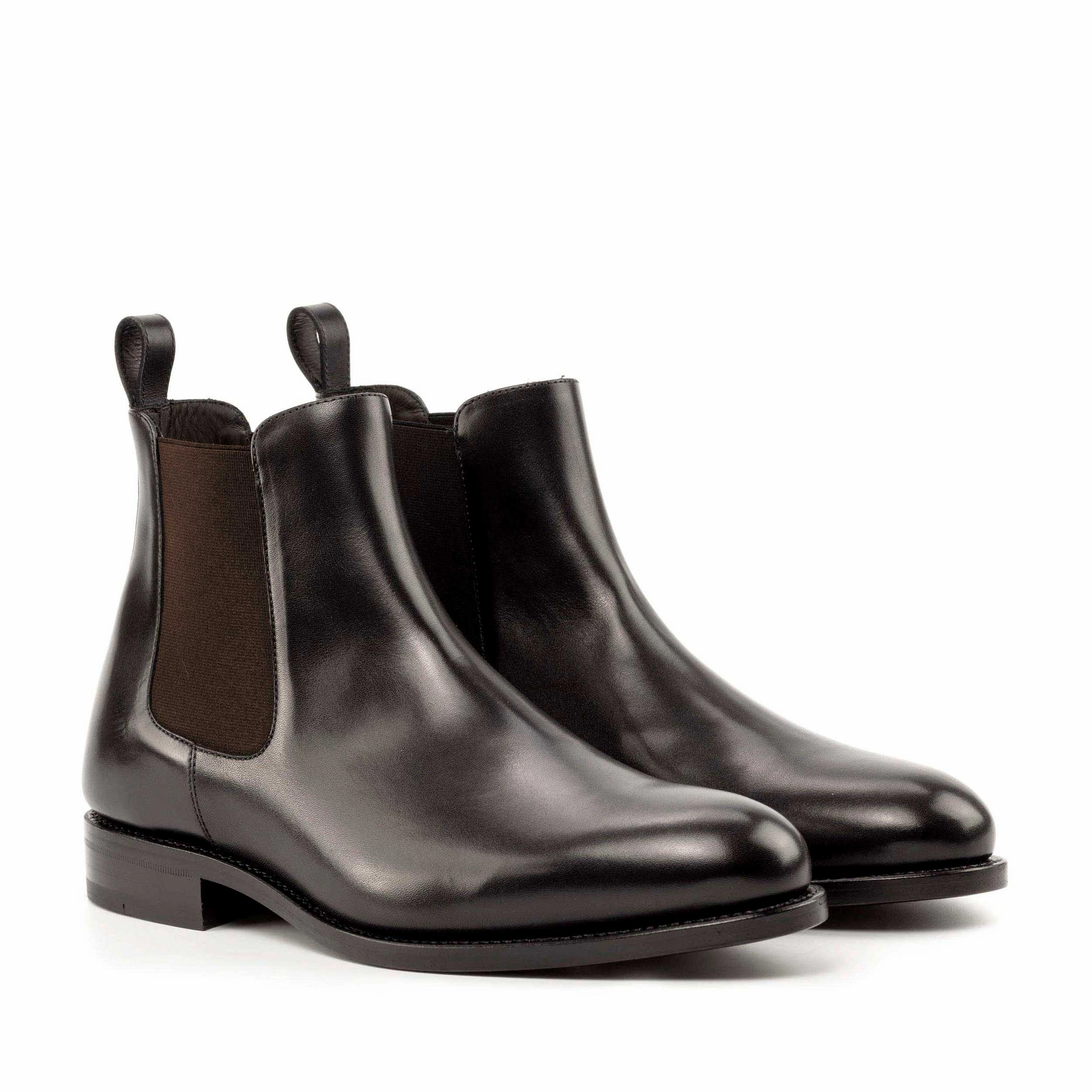 Work Essentials Boots Anti Skid Black Box Calf Leather Chelsea Boot