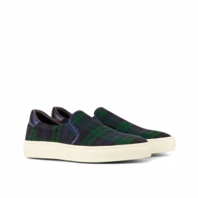 Blackwatch Tartan Slip-On Sneakers Ultra-soft cushioning Work Day Fit