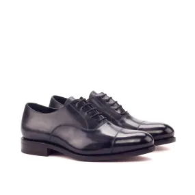 Grey Patina Leather Oxford Day Wear Luxe Detail Urban Executive