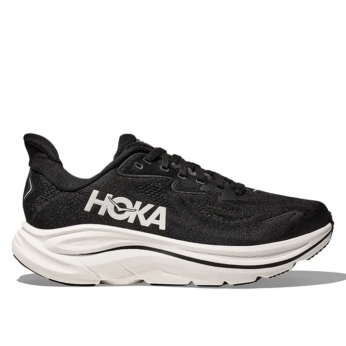 Impact Zones Shallow Footprint Mens Hoka Clifton 10 in Black/White