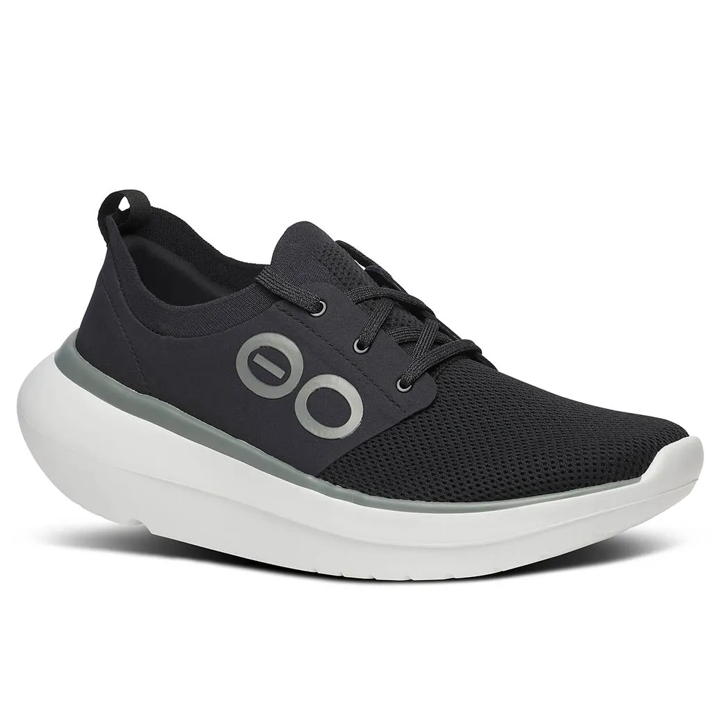 Mens Oofos OOmy Stride in White Black All-day breathability Sneaker Auctions
