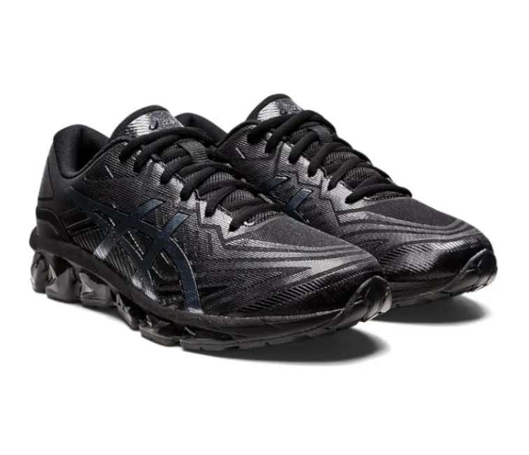 Men's Asics Gel-Quantum 360 7 (Triple Black) Outdoor Ready running with a Velcro closure