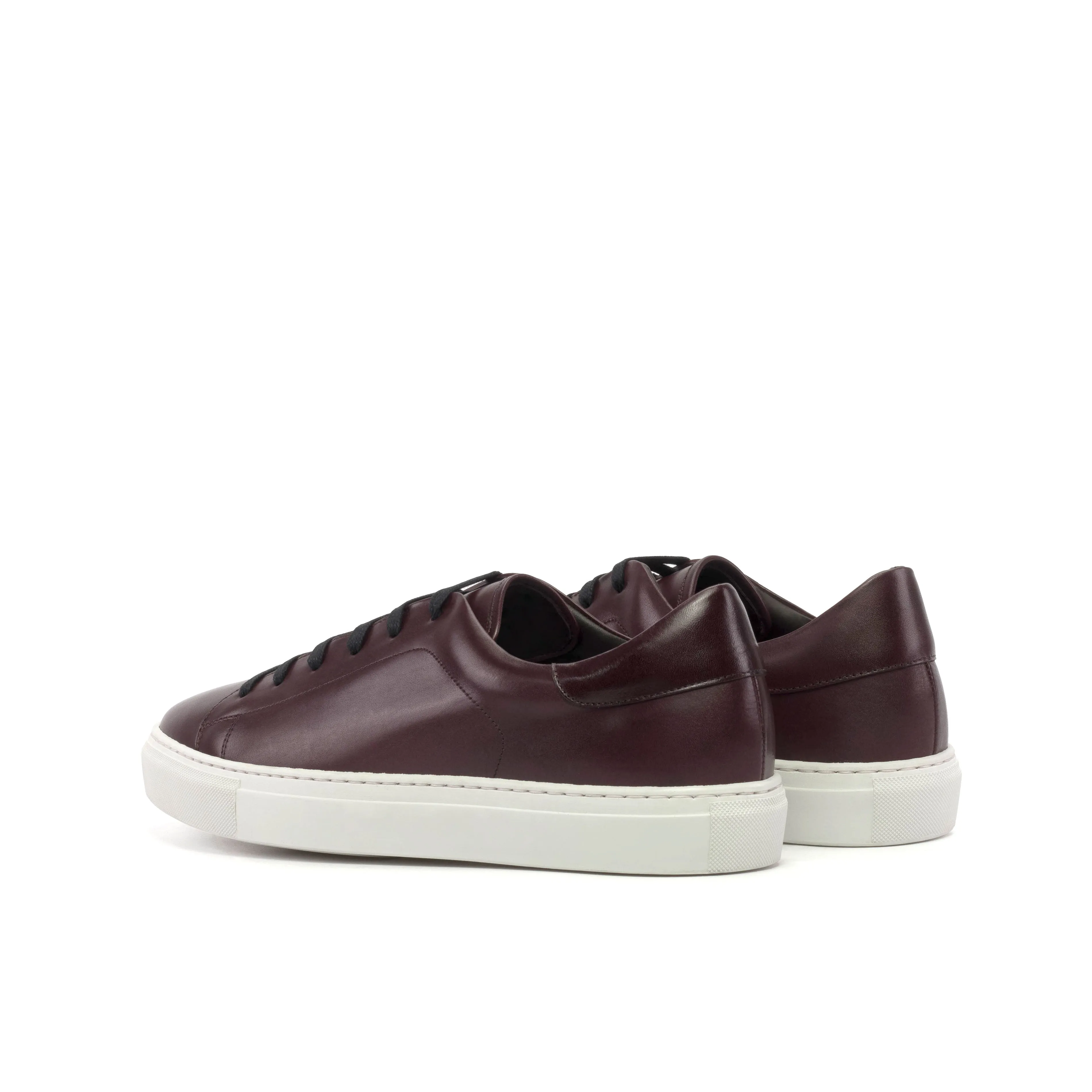 Burgundy Painted Calf Trainers Dynamic Arch Cushion Run Errands