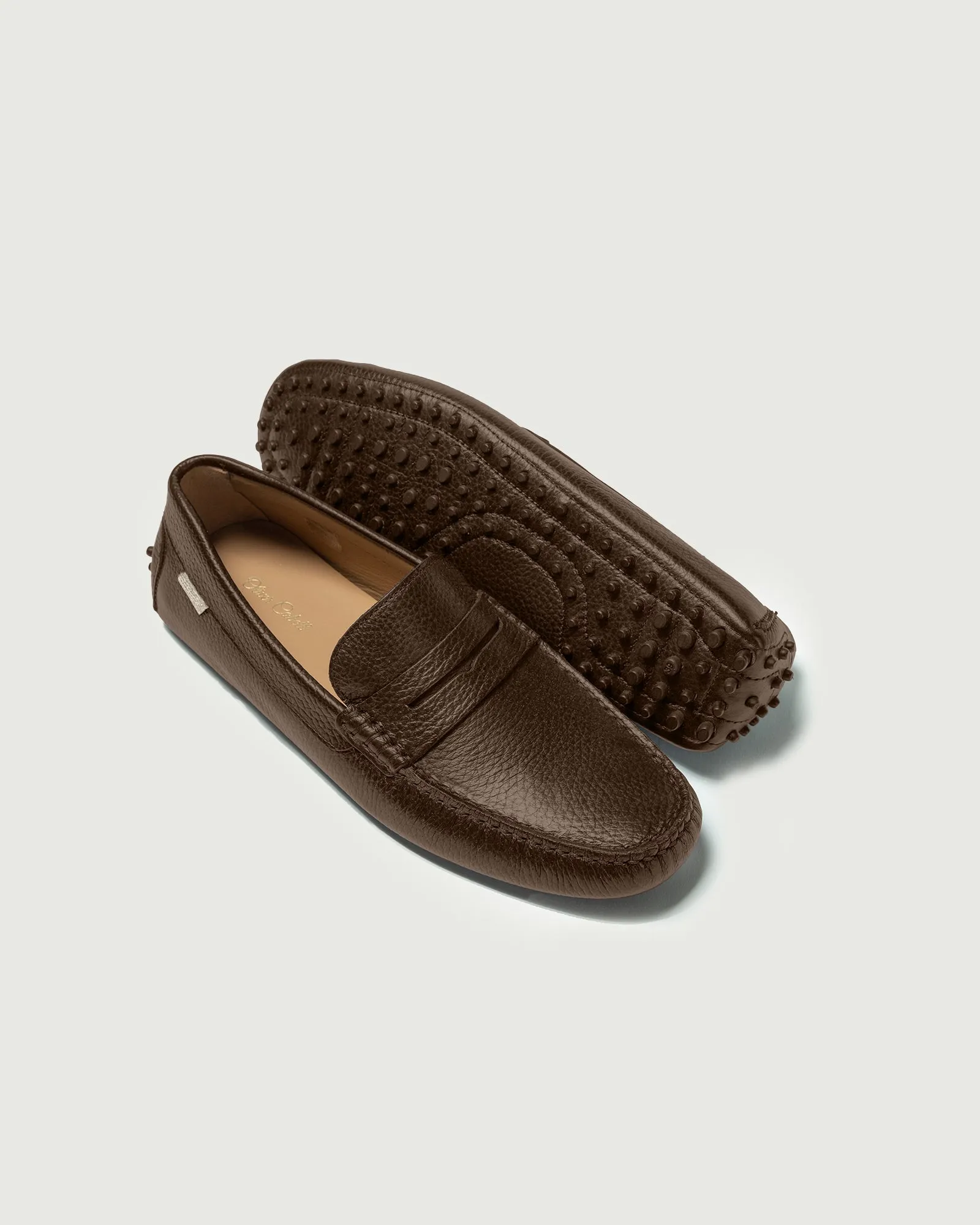 Driver | Chocolate Pebbled Timeless Style Shoes British Elegance